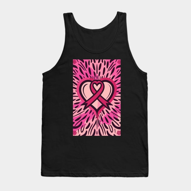 pink ribbon Tank Top by vaporgraphic